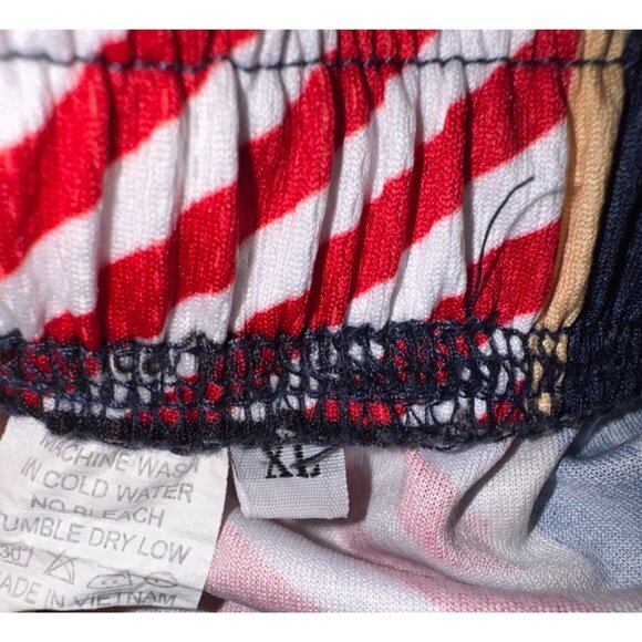 CV Rockets Youth Basketball Shorts Xl Blue & Red Striped Polyester - Picture 3 of 6